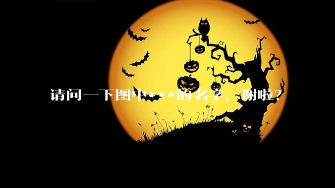 请问一下图中***的名字，谢啦？